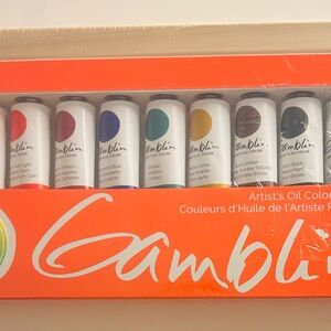 Gamblin Artist Oil Paint Set Classic Palette 10 Colors w/ Color Wheel NEW Sealed